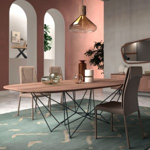 Mesa Fil8 Fija de Ozzio design. Mesa moderna de comedor Fija.