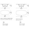 Mesa Fil8 Cerámica de Ozzio design. Mesa ovalada de comedor Fija.