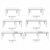 Mesa Metrò de Ozzio design. Moderna mesa rectangular extensible.