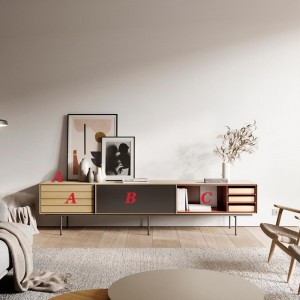Mueble composición salón colección Aura de Treku.