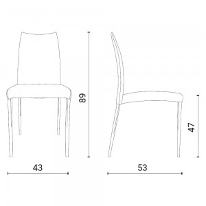 Silla Nexus de Ozzio design. Sillas diseño tapizada en ecopiel