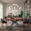 Mesa giratoria para salón DNA con sobre de madera de Ozzio Design.