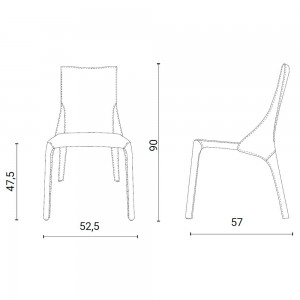 Silla tapizada Kite de Ozzio Design. Sillas de diseño.