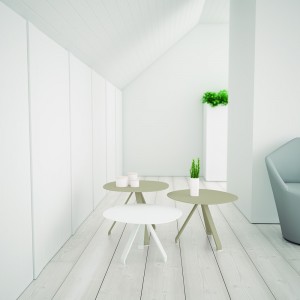 Mesa auxiliar Celes de Systemtronic. Muebles oficina diseño.