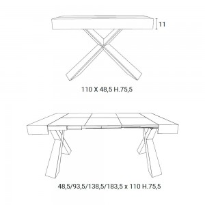 Mesa/cónsola transformable 4You de Ozzio Design. Muebles modernos.