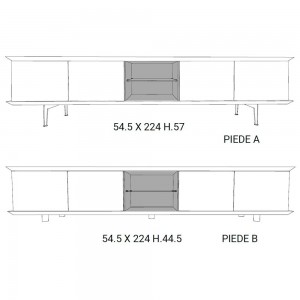 Mueble TV Brera de Ozzio Design. Muebles de diseño.
