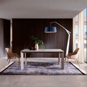 Mesa Metrò de Ozzio design. Moderna mesa rectangular extensible.