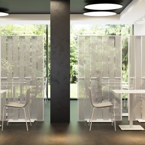 Divisor Malva de Systemtronic. Muebles oficina diseño.
