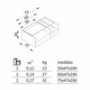 Mesa auxiliar cajón índigo de Arlex. Muebles de diseño.