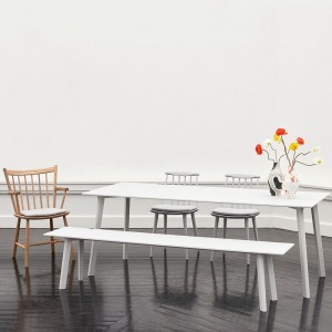 Mesa Copenhague Deux CPH210 rectangular Hay. Mesas de diseño Nórdico.