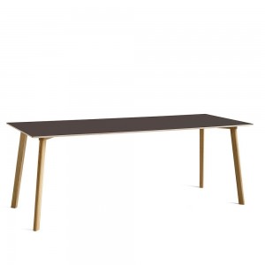 Mesa Copenhague Deux CPH210 rectangular Hay. Mesas de diseño Nórdico.