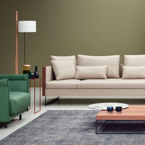 Sofá Deck madera de Joquer. Sofás modulares de diseño moderno. Sofás cómodos para los salones.