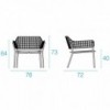 Sillón Lyze para ambientes exteriores de Emu.