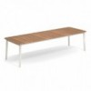 Mesa Extensible rectangular diseñada para ambientes exteriores de Emu.