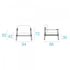 Sillón Terramare de diseño moderno para espacios exteriores de Emu.