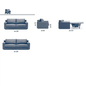Sofá cama Alè de Campeggi. Sofas cama de diseño.