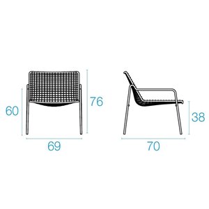 Sillón Rio R50 para ambientes exteriores de Emu.
