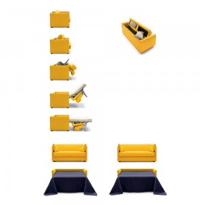 Sofá cama matrimonio Iboo de Campeggi. Sofas cama de diseño.