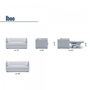 Sofá cama matrimonio Iboo de Campeggi. Sofas cama de diseño.