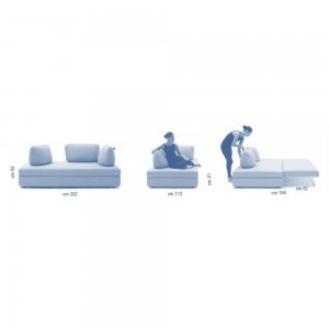 Sofá cama Big-Bag de Campeggi. Sofas cama de diseño.