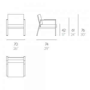 Sillón Timeless para exterior de Gandia Blasco. Sillones de diseño modernos.