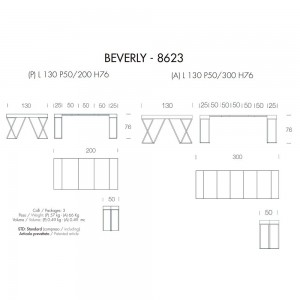 Consola Beverly extensible de Tonin Casa. Muebles modernos italianos.