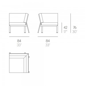 Sofá modular 6 Timeless para exterior de Gandia Blasco. Sofás modernos.