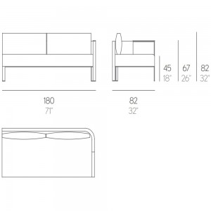 Sofá modular 1 dSolanas de Gandia Blasco. Sofá para exterior de diseño.