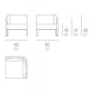 Sofá modular 6 Solanas de Gandia Blasco. Sofa modular para jardín y patio.