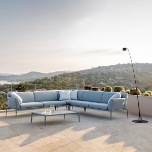 Sofá New Joint de diseño moderno y elegante para exteriores de Fast. Sofás para terrazas.