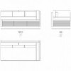 Sofá de diseño modular 1 DNA Teca de Gandia Blasco. Sofás modulares modernos.