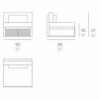 Sofá de diseño moderno modular 3 DNA Teca para jardín de Gandia Blasco.