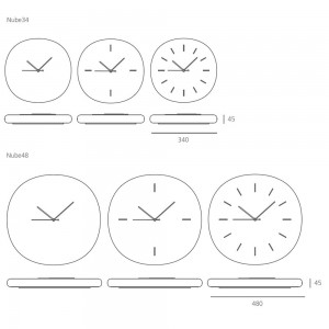 Reloj moderno Nube de Systemtronic. Complementos de diseño.