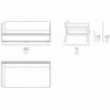 Sofá Flat Modular 1 de Gandía Blasco. Sofá de diseño para exteriores.