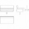 Sofá Flat modular 4 de Gandia Blasco. Sofá de diseño para exteriores.