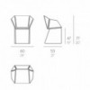 Silla Textile de Gandía Blasco. Silla con brazos de diseño para exterior.