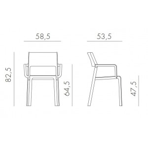 Sillón Trill Nardi. Diseño de silla para exterior de calidad italiana.