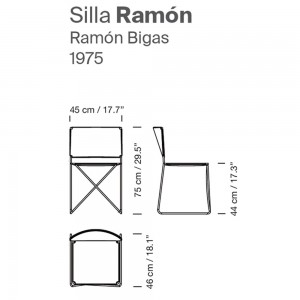 Silla moderna Ramón SantaCole. Sillas de diseño. Mobiliario para exteriores.