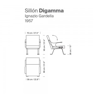 Sillón Digamma SantaCole. Mobiliario moderno y elegante. Sillones de diseño.