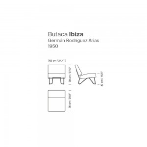 Butaca Ibiza SantaCole. Mobiliario para salón. Butacas de diseño elegante.