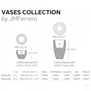 Macetero Vases con Sistema de Autorriego y Acabado en Mate | Lluesma