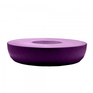 Macetero Banco Isla Vases con Tejido Náutico y Sistema de Autorriego