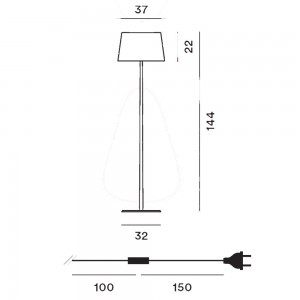 Lámpara pie Lumiere XXL de Foscarini. Lámparas modernas de diseño italiano.