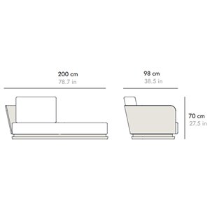 Chaise Longue de diseño A. Cortese de Puntmobles. Muebles modernos.