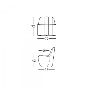 Sillón modular Jetlag exterior de Plust Collection. Mobiliario original.