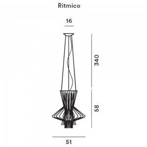 Lámpara suspensión Allegretto Ritmico Foscarini. Lámparas de diseño modernas.