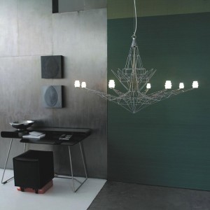 Lámpara suspensión Lightweight Foscarini. Lámparas de diseño escultórico.