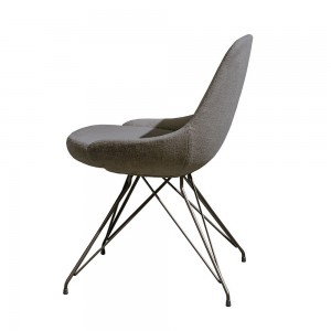 Silla Cadira S Wire de Sovet Italia. Silla tapizada con base de metal.