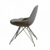 Silla Cadira S Wire de Sovet Italia. Silla tapizada con base de metal.