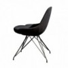 Silla Cadira S Wire de Sovet Italia. Silla tapizada con base de metal.